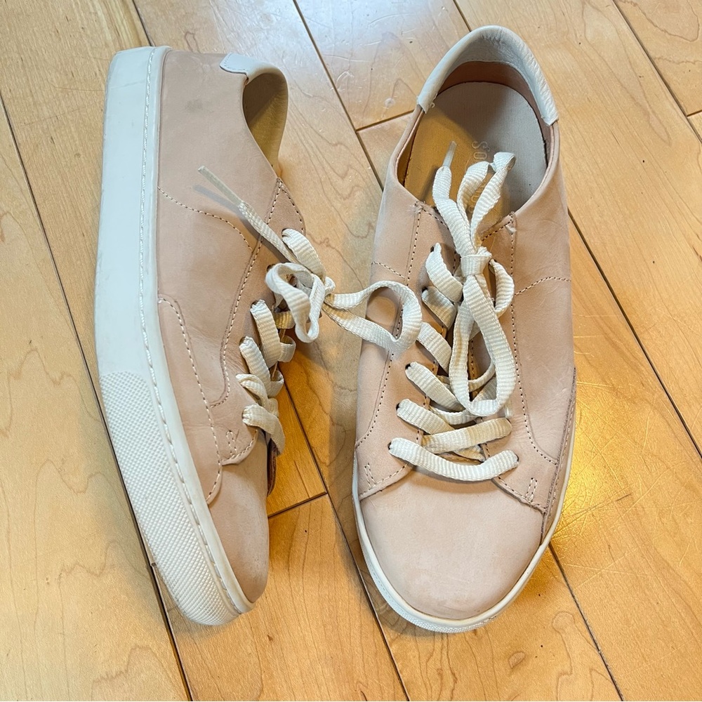 Soludos The Ibiza Classic Sneakers Champagne Pink leather lace up size 7.5 - Picture 2 of 9